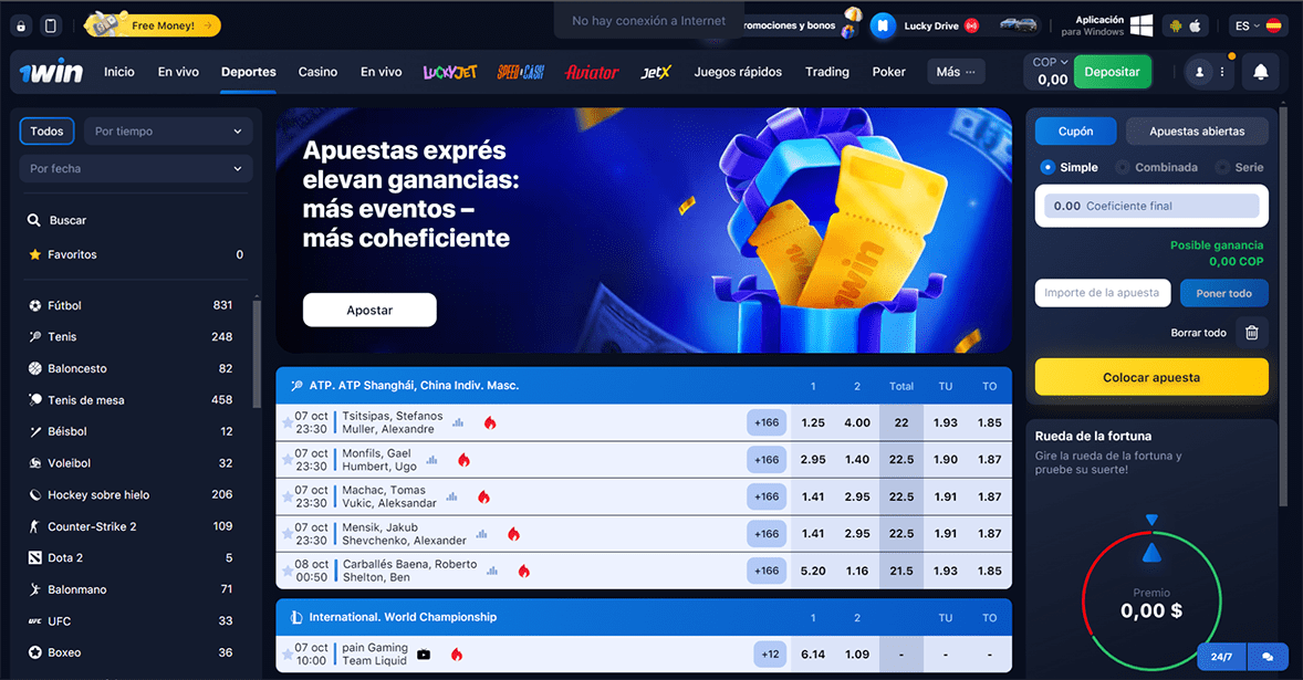 1win Casino Colombia